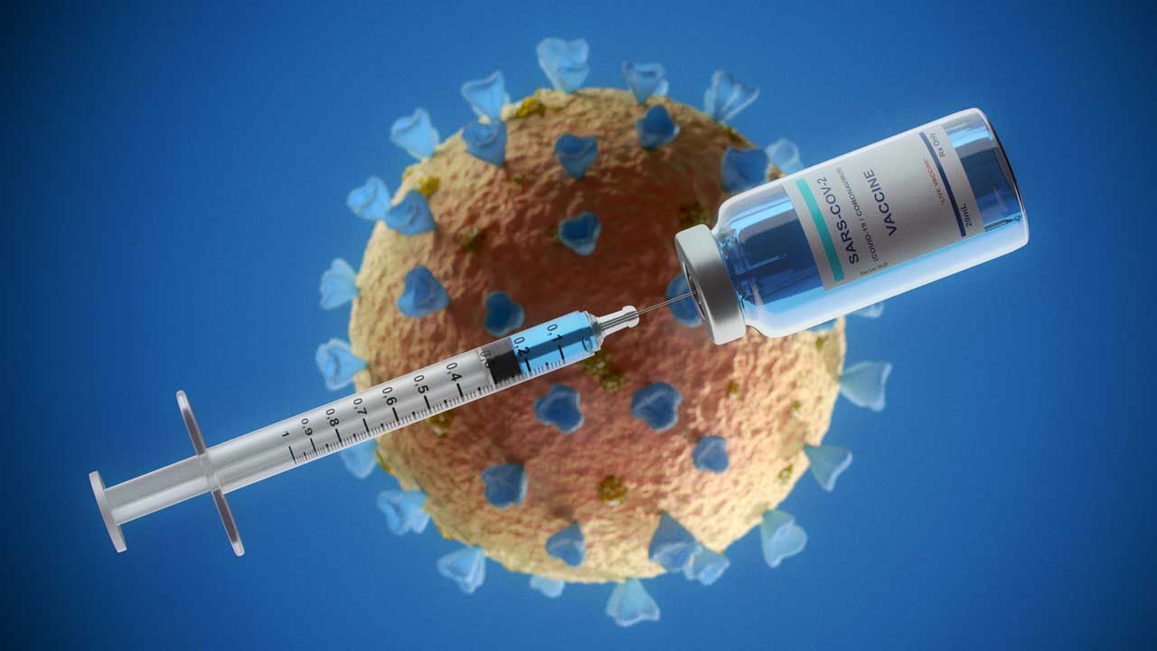 Artist rendering of a COVID-19 vaccine