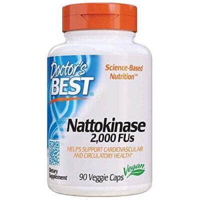 Doctors Best Nattokinase 2 000 FU of Enzyme Supports Heart Health Circulatory Normal Blood Flow Non GMO Gluten Free Vegan 90 VC DRB 00125 0